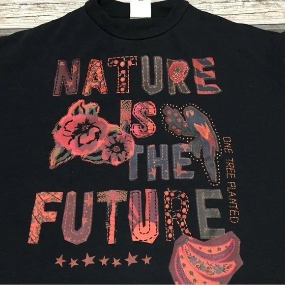 FARM Rio Oversized Nature Is The Future Graphic Sweatshirt - Picture 2 of 8